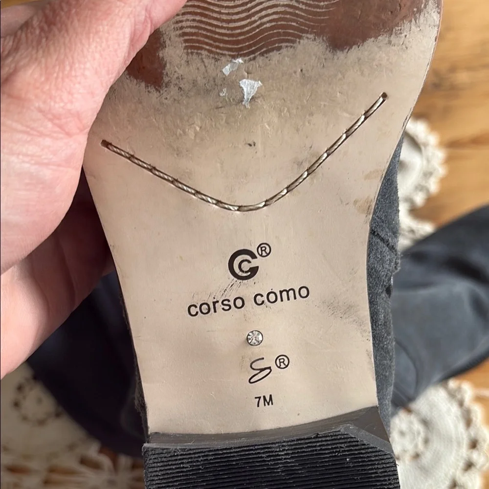 Corso Como charcoal Grey Over the Knee Boots Sleek Design